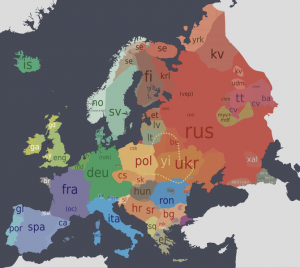 Carte des langues en Europe